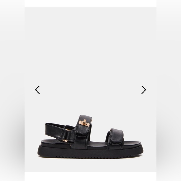 Steve Madden Other - Steve Madden Kids Mona Sandals, Black, Velcro Straps, Little Girl Size 2